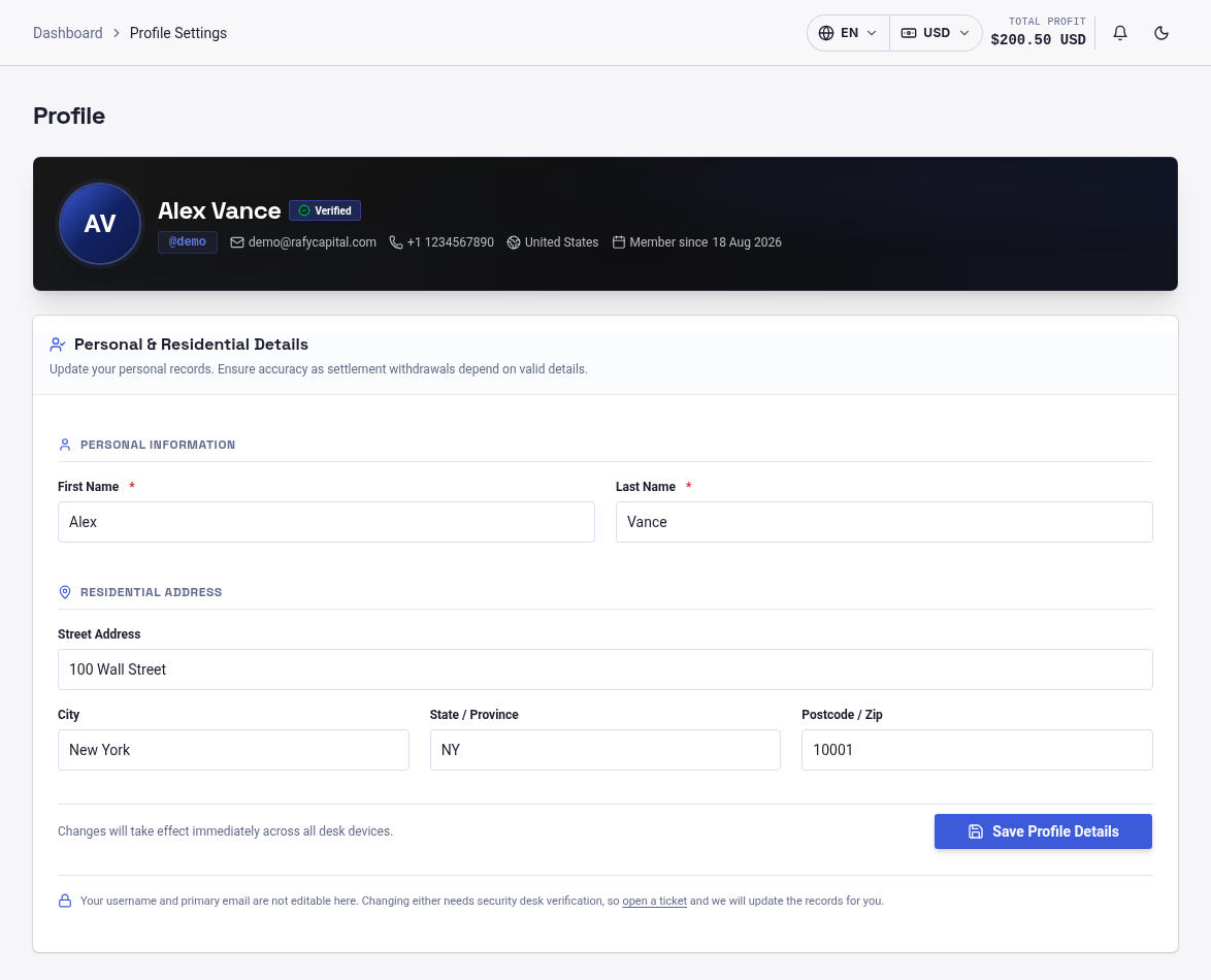 RAFY Capital Profile page